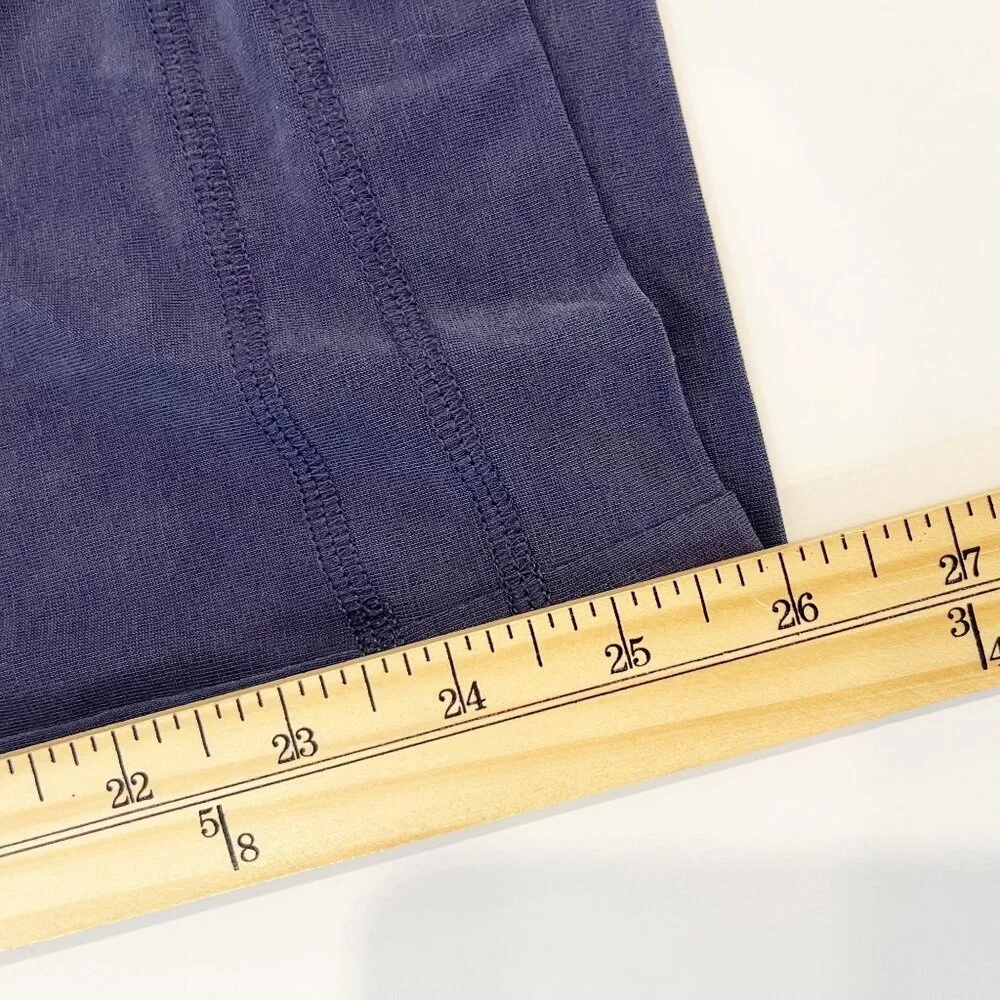 Anthropologie Saturday Sunday Navy High Rise Wide Leg Pull On Pants - MEDIUM